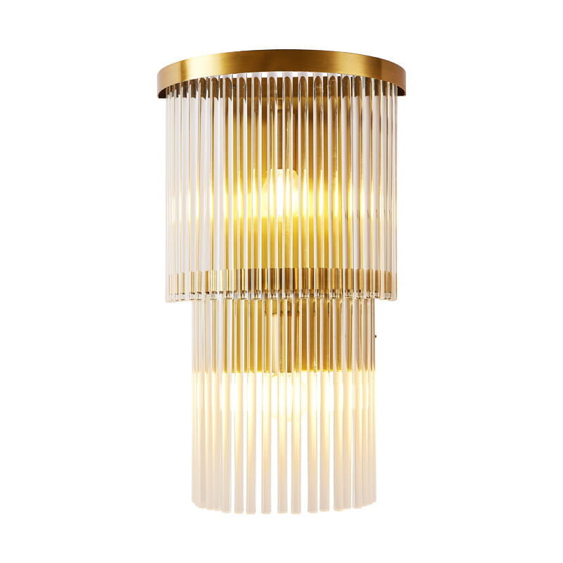 foto del prodotto cascada lampada da parete in cristallo oro, 40 cm