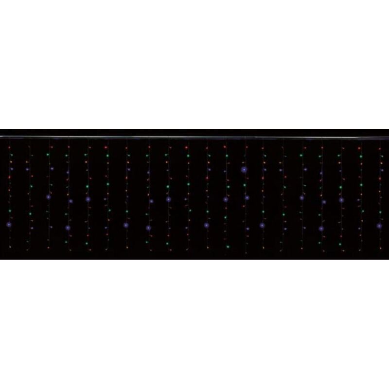 foto del prodotto cascade light led 4 x 1,3 m 300 lampade multicolori filo trasparente 24 v