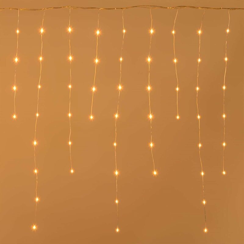 foto del prodotto cascata luce calda con micro led per esterno decorazione natalizie 4 m
