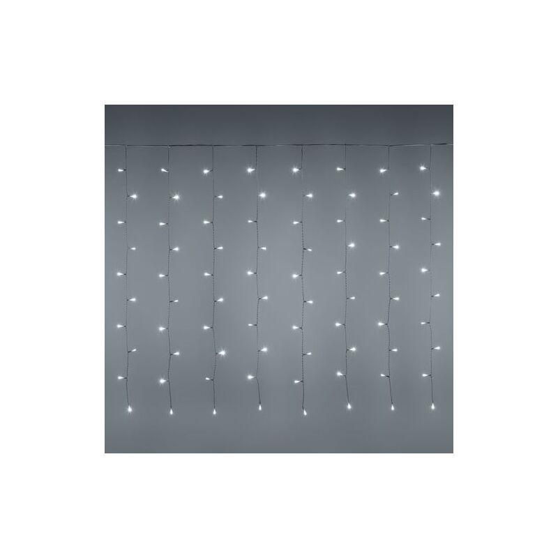 foto del prodotto cascata luci con led per esterno decorazione natalizie 320 cm bianco caldo