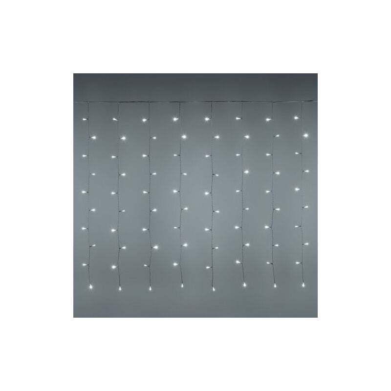 foto del prodotto cascata luci con led per esterno decorazione natalizie 320 cm -bianco freddo