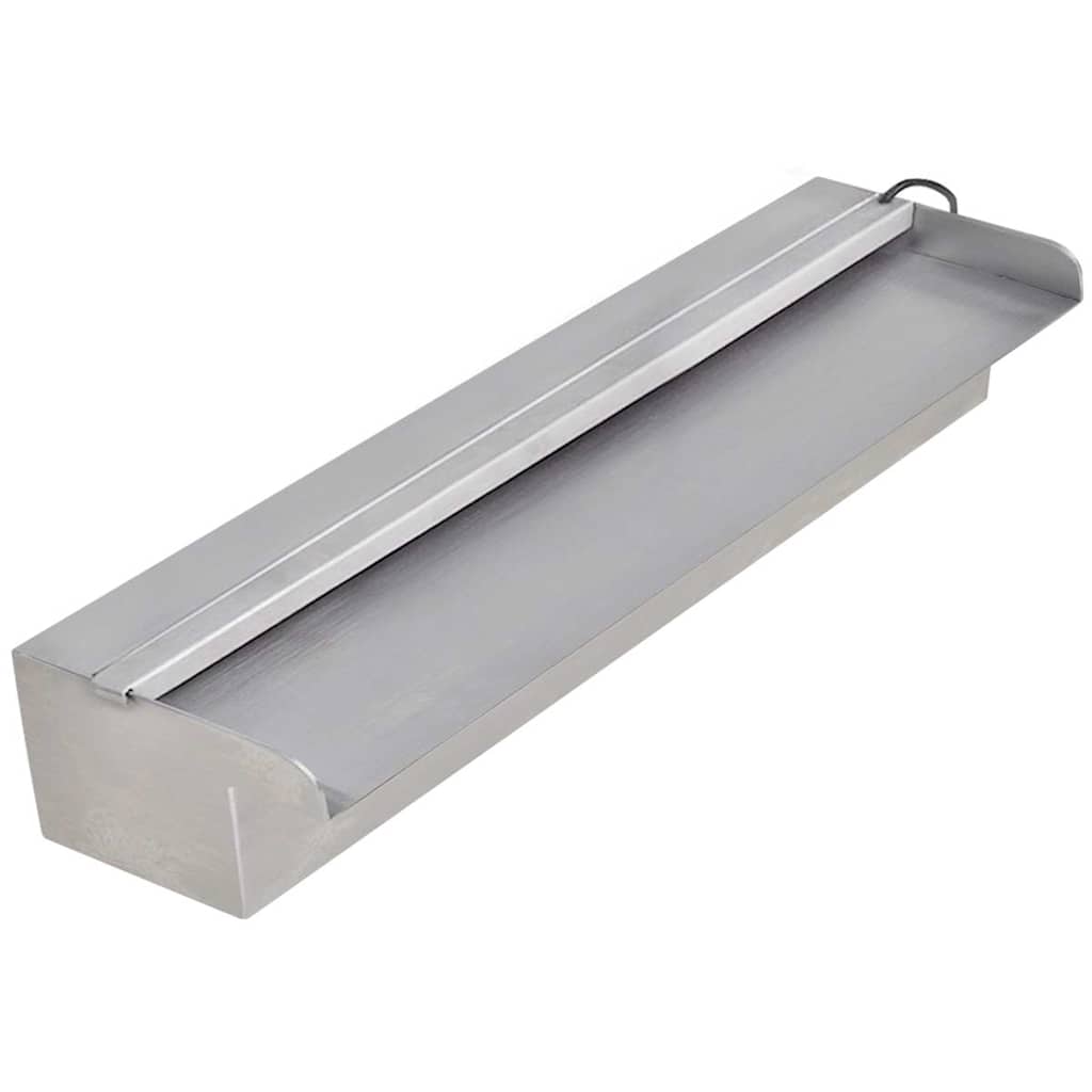 foto del prodotto cascata per laghetto rettangolare con led in acciaio inox 45 cmcod mxl 126215