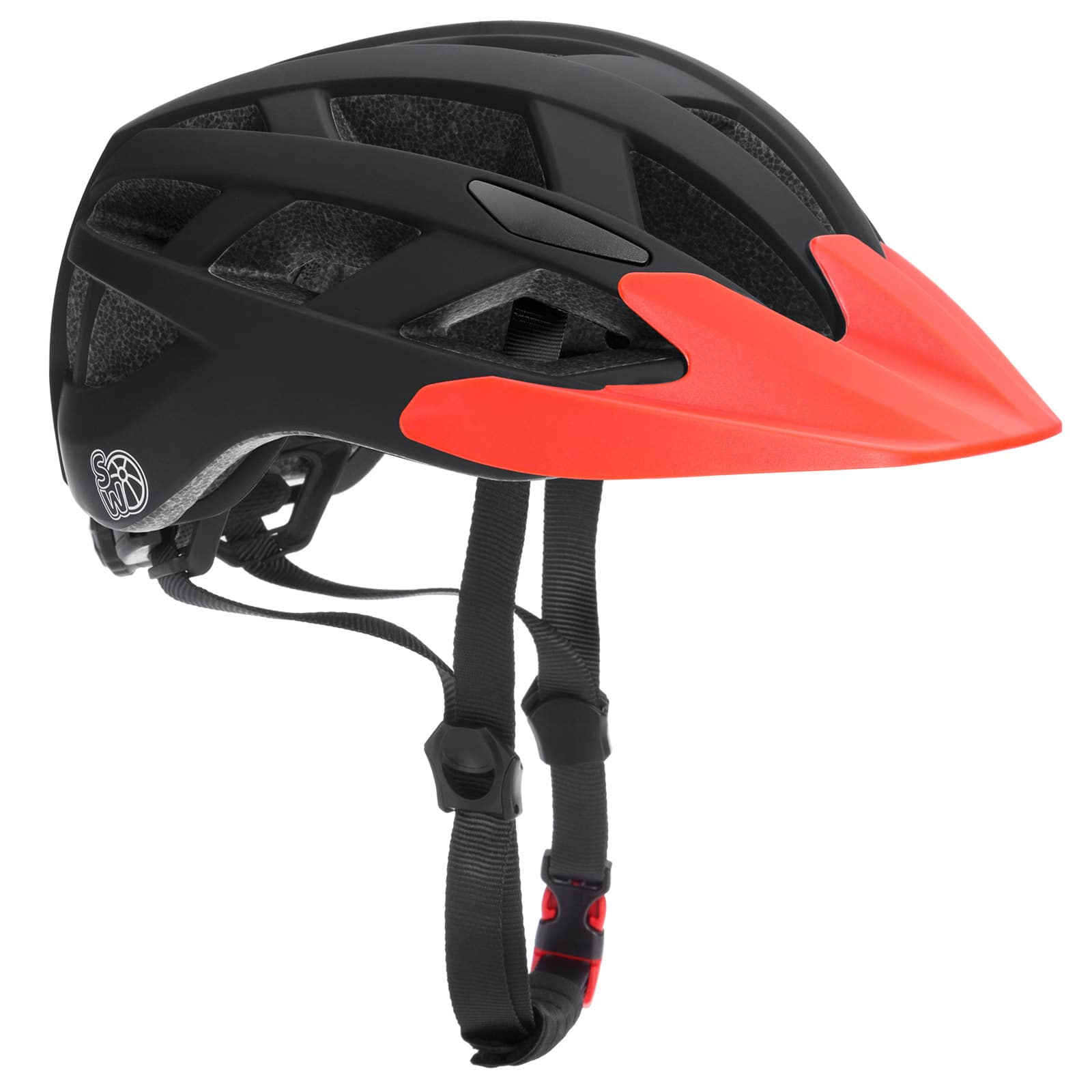 foto del prodotto casco da bambino nero arancionetaglia s