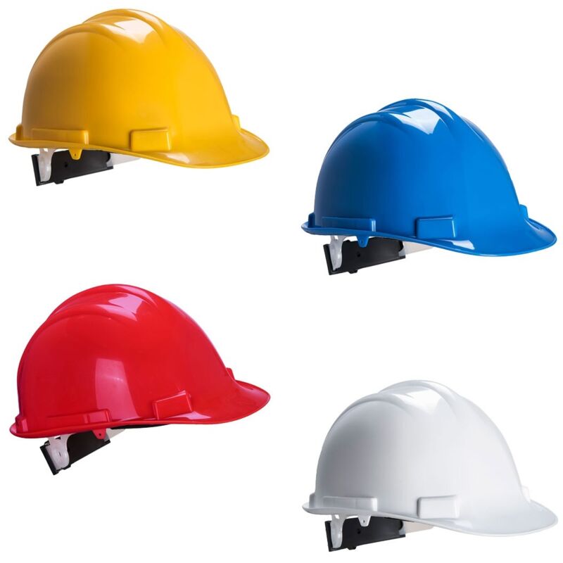 foto del prodotto casco da lavoro portwest ps57 expertbase chiusura a cremagliera giallo