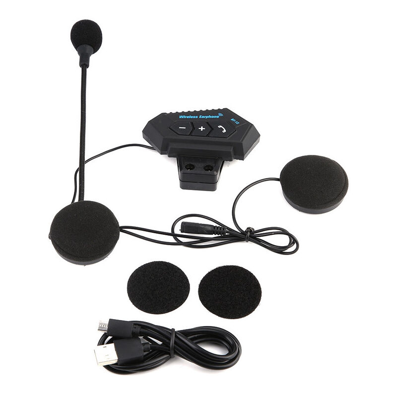 foto del prodotto casco da moto, auricolari bt wireless con batteria a lunga durata dewin