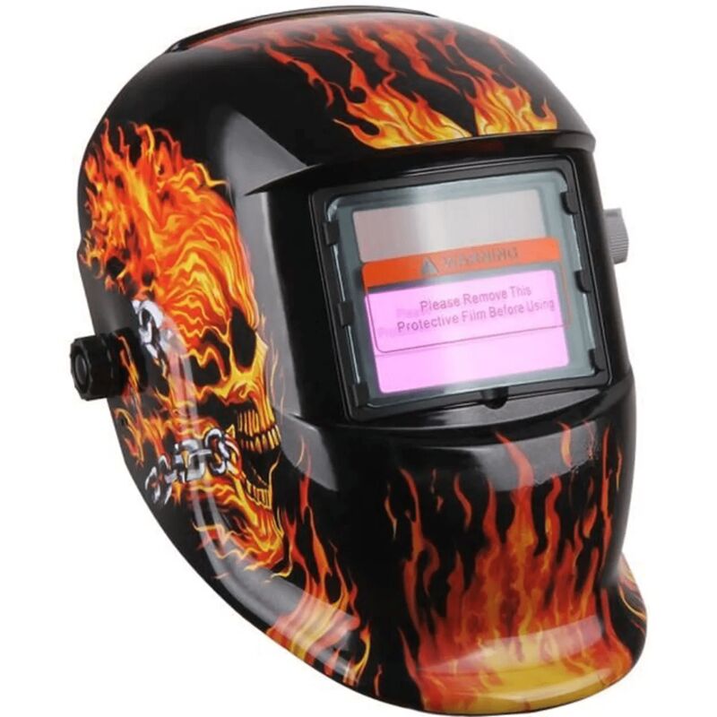 foto del prodotto casco da saldatura fire skull a oscurit variabile con filtro lcd auto oscurante