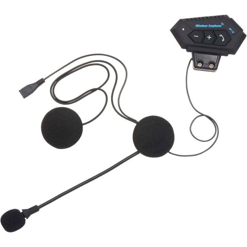 foto del prodotto casco da traino cuffie bt edr cuffie wireless cuffie vivavoce con microfono controllo chiamate musicali ricarica usb nero rapanda