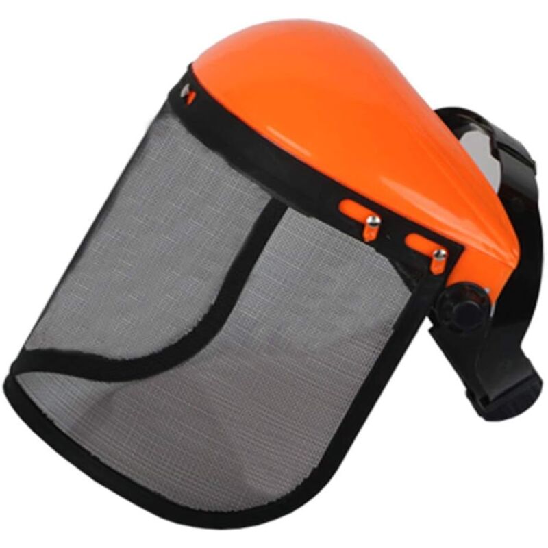 foto del prodotto casco di sicurezza in rete lablanc casco di sicurezza con visiera in rete completa per protezione forestale del decespugliatore, casco di sicurezza