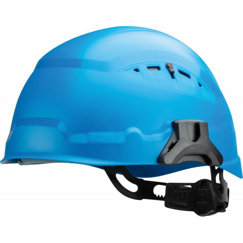 foto del prodotto casco di sicurezza incrociato. blu