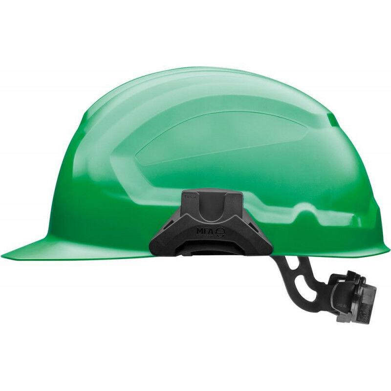foto del prodotto casco di sicurezza transelettrica con serratura rotante verde