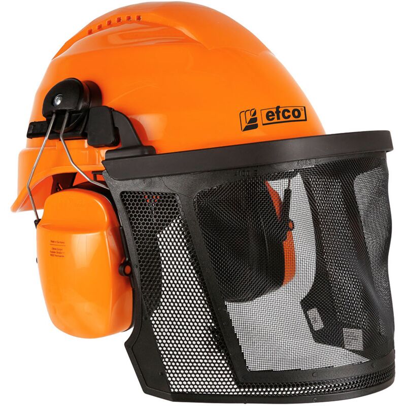 foto del prodotto casco forestale con cuffie visiera in rete
