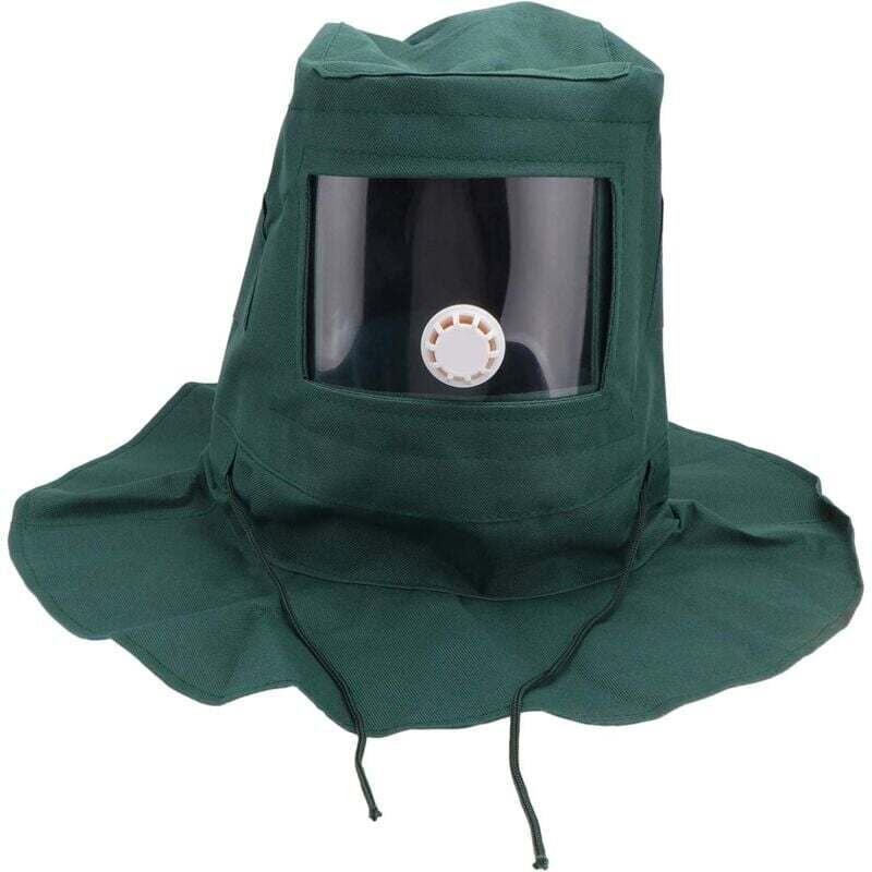 foto del prodotto casco protettivo maschera antivento antipolvere per sabbiatrice sabbiatrice
