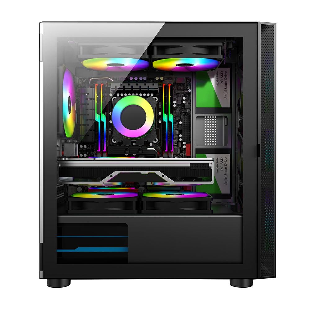 foto del prodotto case gaming 1 fan argb, 3 usb, acrilyc panel
