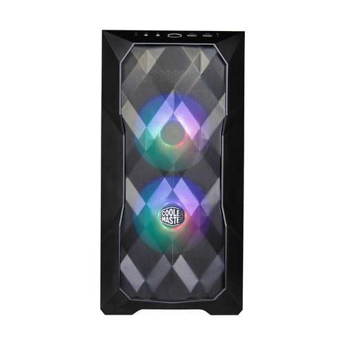 foto del prodotto case masterbox td300 mesh,2usb3.2,2xcombo 2.5 3.5,2x2.5,2x120mm sickleflow pwm argb front fans,argb pwm hub,rad. supp.,no psu