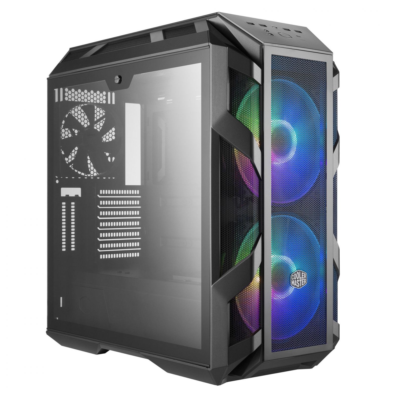 foto del prodotto case mastercase h500m- 2usb3-audio i o-2x 2.5 3.5 -2x 2.5 -2x 200mm argb front fans 140mm rear fan-radiator supp.-no psu
