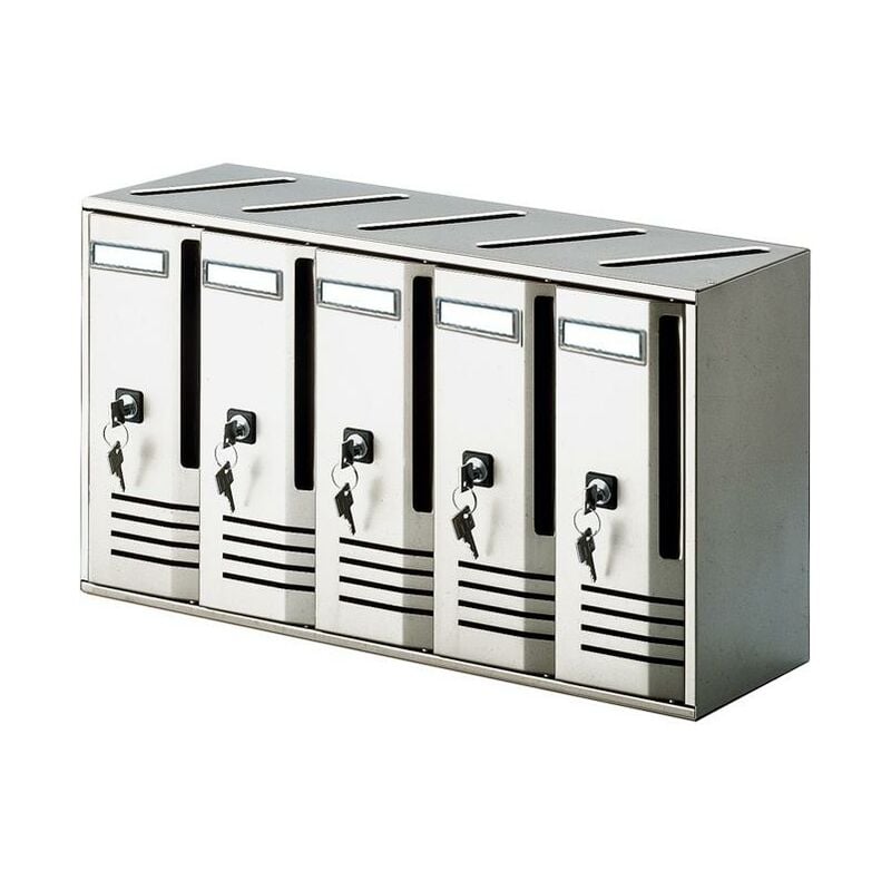 foto del prodotto casellario postale 5 elementi cubo alubox