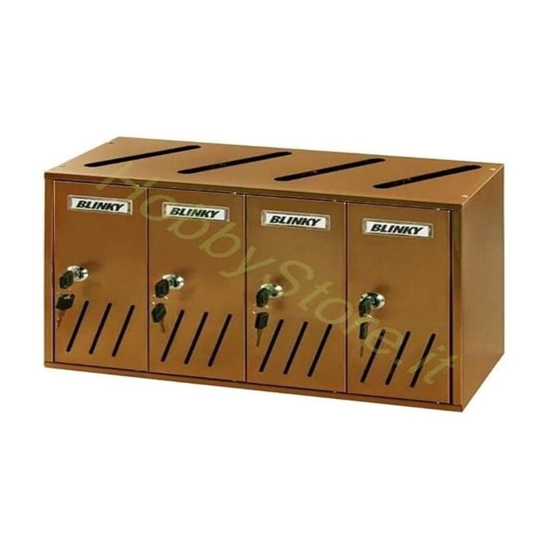 foto del prodotto casellario postale mod k 4 alluminio bronzato 42x17,5x30 cm blinky
