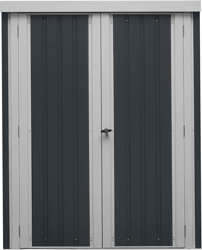 foto del prodotto casetta big box da giardino in acciaio galvanizzato, misura base 77x140 cm