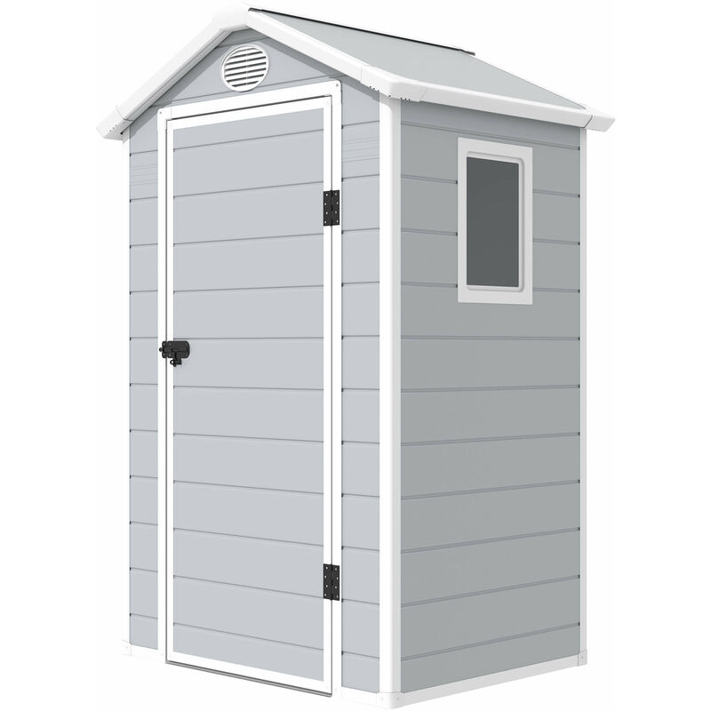 foto del prodotto casetta box da giardino in plastica 134x104x204 cm grigio