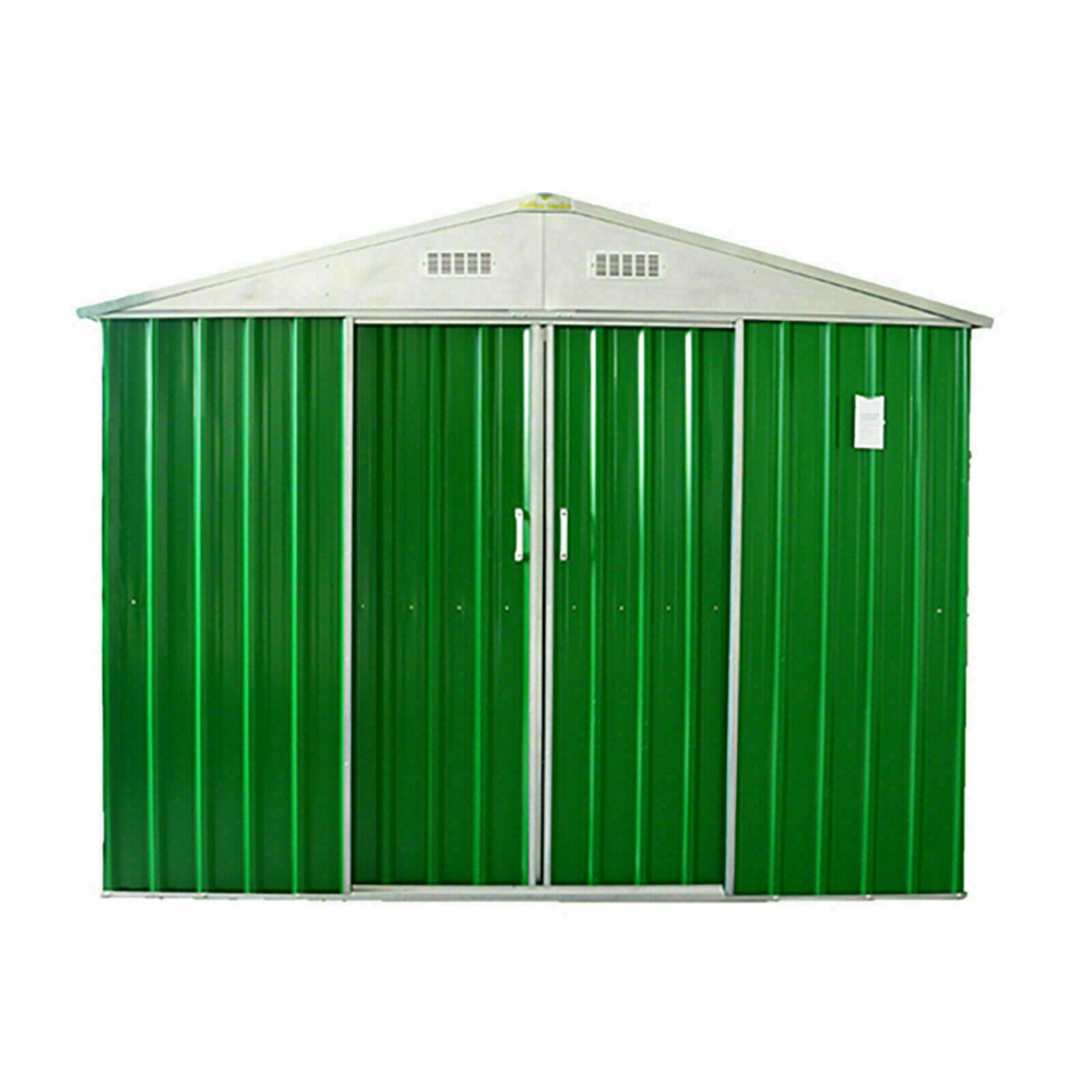 foto del prodotto casetta box giardino ripostiglio porta attrezzi 2 ante scorrevoli 267x172x194 cm 4f clbl267172ver