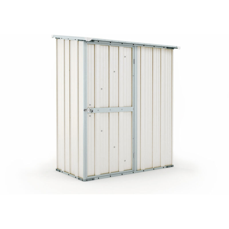 foto del prodotto casetta box in lamiera ripostiglio di acciaio 155x100cm x h 192cm 50kg 1,55mq colore bianco