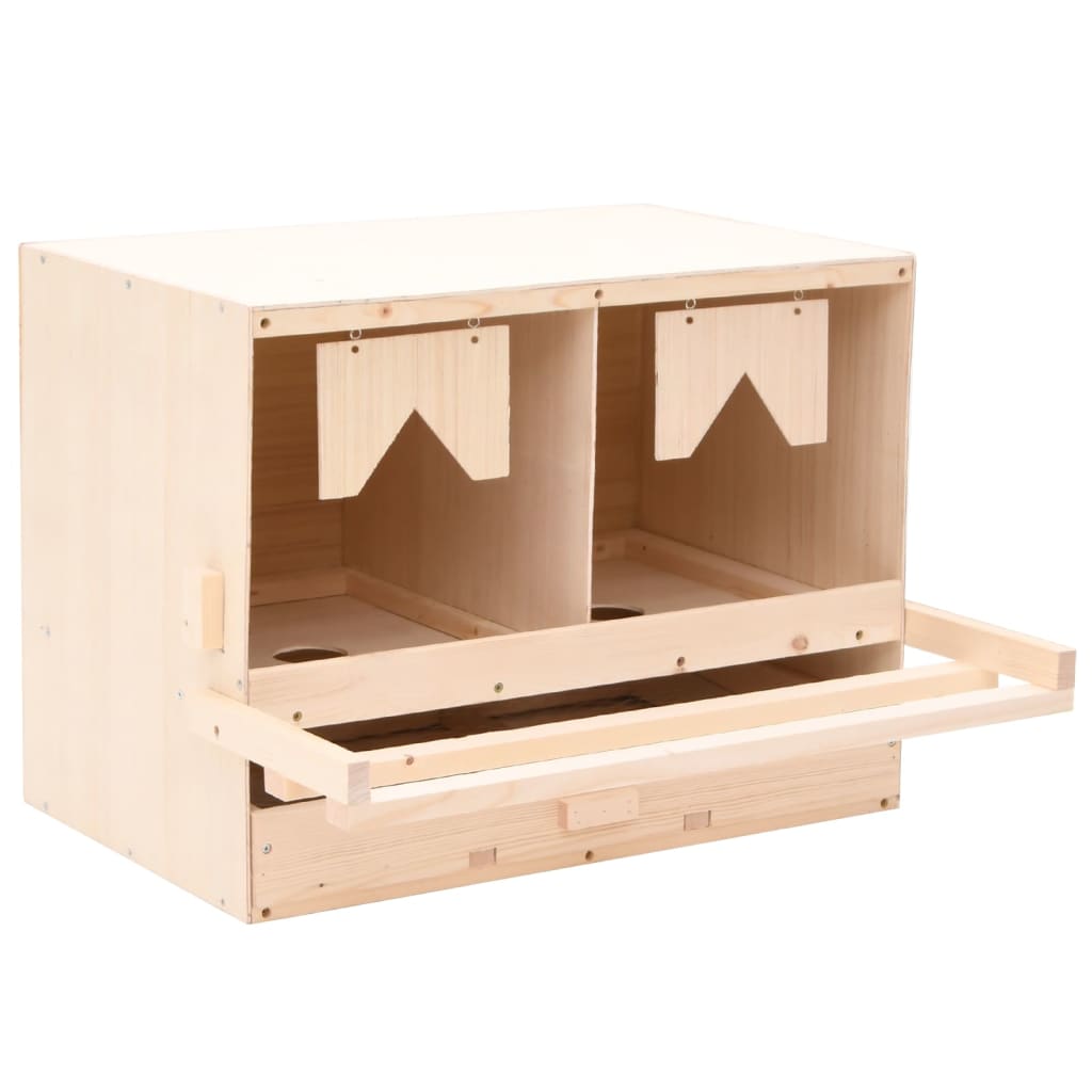foto del prodotto casetta cova per galline 2 scomparti 63x40x45cm legno di pinocod mxl 73414