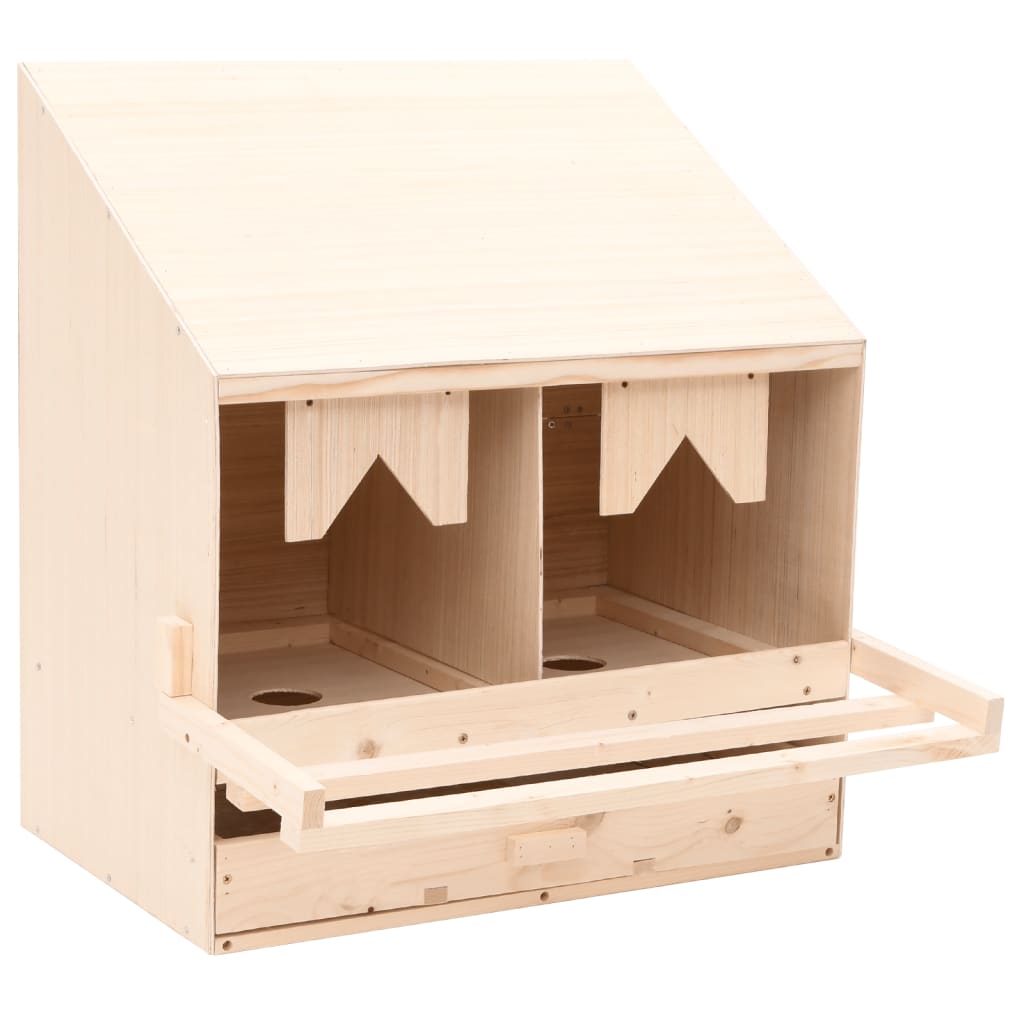 foto del prodotto casetta cova per galline 2 scomparti 63x40x65 cm legno di pinocod mxl 114083