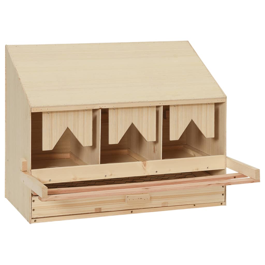 foto del prodotto casetta cova per galline 3 scomparti 72x33x54 cm legno di pinocod mxl 103220