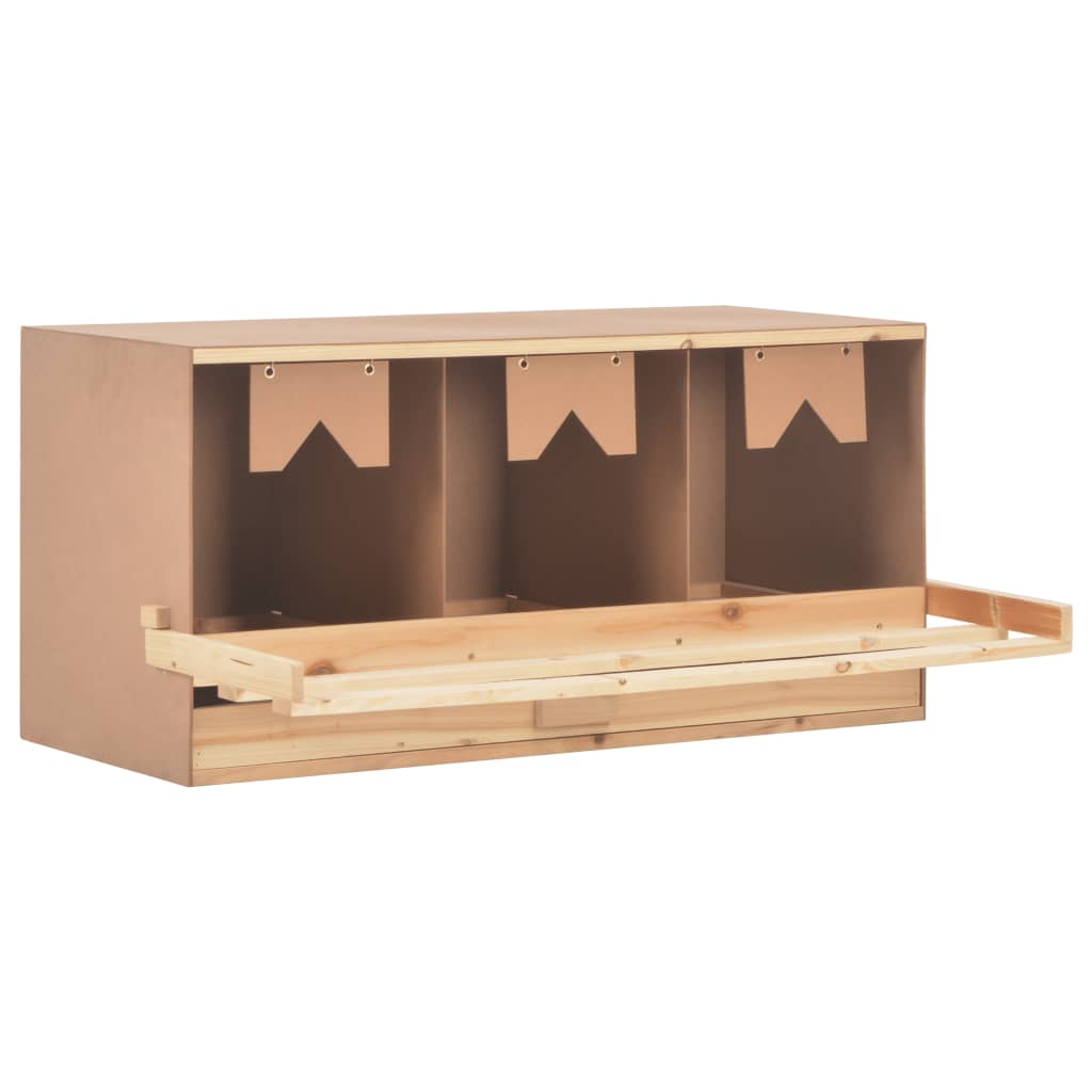 foto del prodotto casetta cova per galline 3 scomparti 96x40x45 cm legno di pinocod mxl 127490