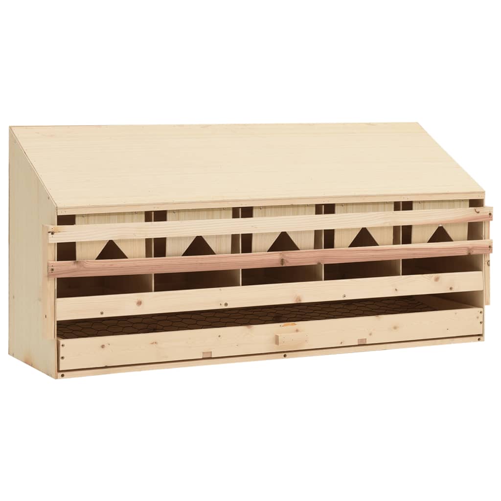 foto del prodotto casetta cova per galline 5 scomparti 117x33x54 cm legno di pinocod mxl 73463