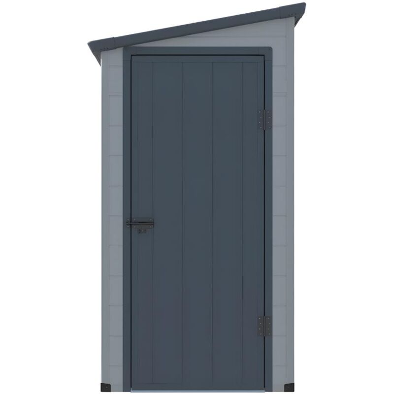 foto del prodotto casetta da giardino 2,12m in resina addossata antracite - alberto