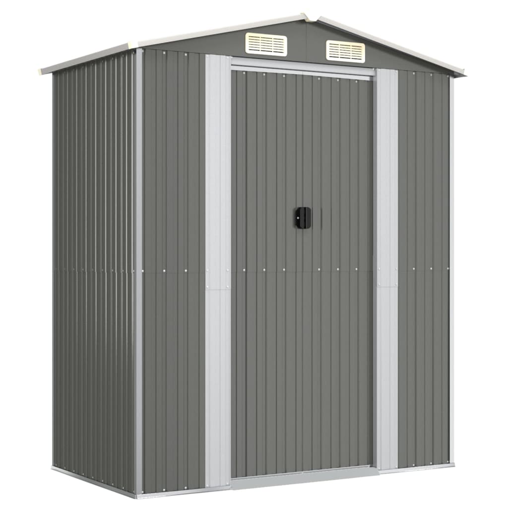 foto del prodotto casetta da giardino capannone per cabina capannone per la casa capannone per esterni capannone per attrezzi robusto trasparente 192 x 108 x 223 cm acciaio zincato grigio 02 0022253
