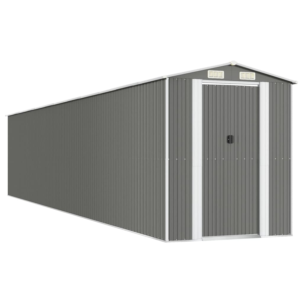 foto del prodotto casetta da giardino casetta per cabine casetta per riporre gli attrezzi casetta per esterni capanno per attrezzi robusto trasparente 192 x 1021 x 223 cm acciaio zincato grigio 02 0022252