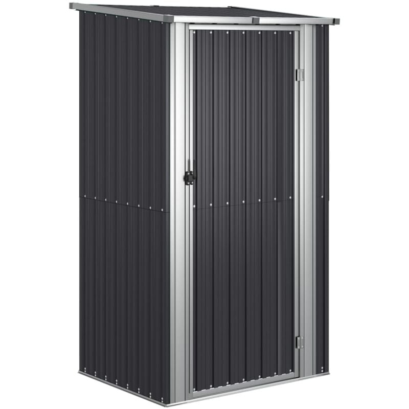 foto del prodotto casetta da giardino casetta per cabine casetta per riporre gli attrezzi casetta per esterni robusta 118,5 x 97 x 209,5 cm acciaio zincato antracite
