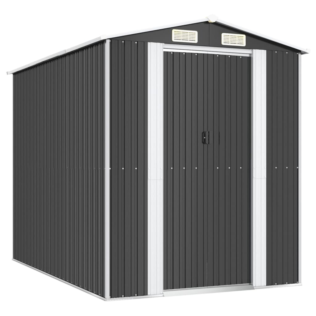 foto del prodotto casetta da giardino casetta per cabine ripostiglio casetta per la casa casetta per attrezzi da esterno robusta 192 x 274 x 223 cm acciaio zincato antracite 02 0022197