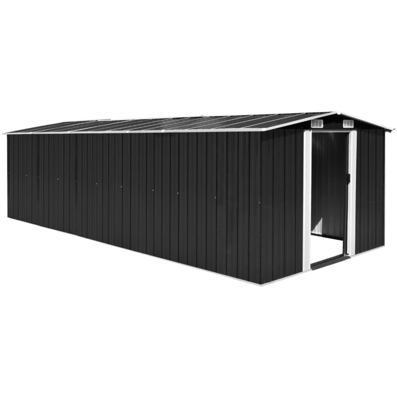 foto del prodotto casetta da giardino casetta per cabine ripostiglio casetta per la casa casetta per attrezzi da esterno robusta 257 x 580 x 181 cm metallo antracite 020022174