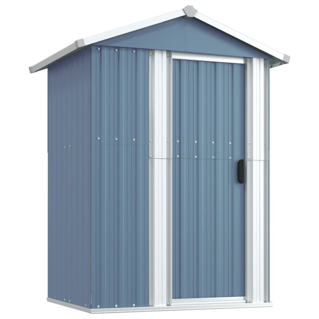 foto del prodotto casetta da giardino casetta per capanni casetta per riporre gli attrezzi casetta per esterni robusta 126 x 97,5 x 177 cm acciaio zincato grigio 02 0022229