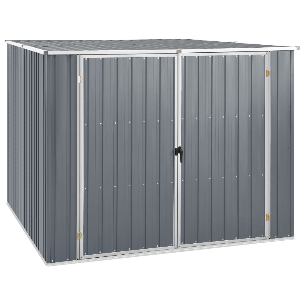 foto del prodotto casetta da giardino casetta per capanni casetta per riporre gli attrezzi casetta per esterni robusta 195 x 198 x 159 cm acciaio zincato grigio 02 0022231