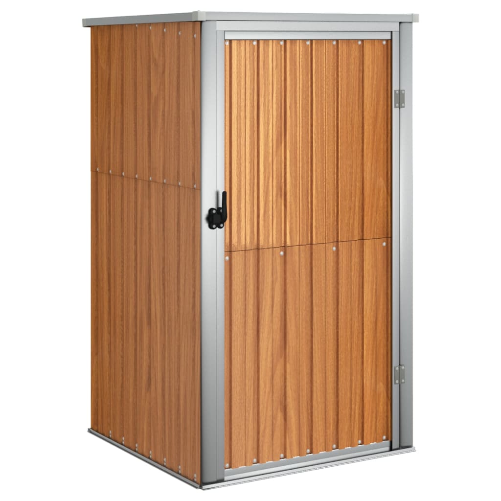 foto del prodotto casetta da giardino casetta per capanni casetta per riporre gli attrezzi casetta per esterni robusta 88 x 89 x 161 cm acciaio zincato marrone 02 0022424