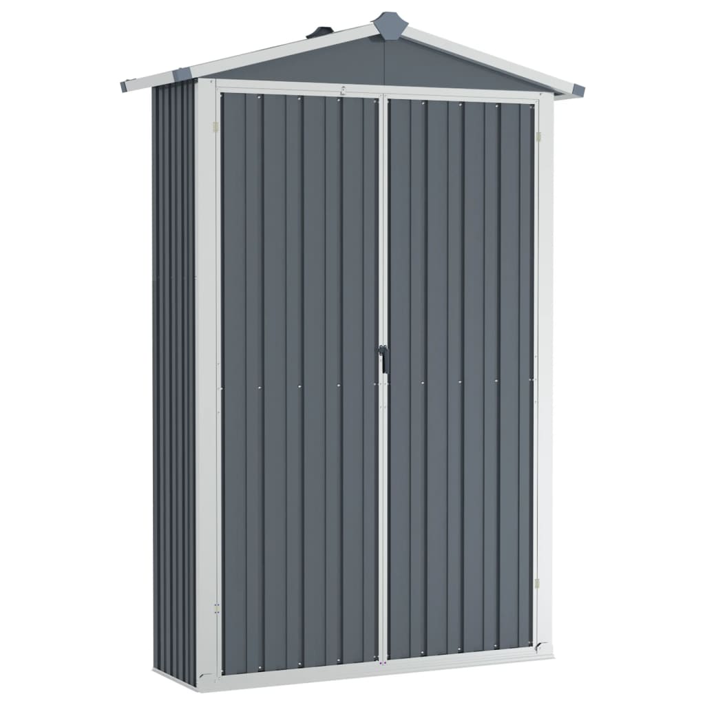foto del prodotto casetta da giardino casetta per capanni casetta per ripostigli casetta per attrezzi da esterno robusta 116 x 45 x 175 cm acciaio zincato grigio 02 0022227
