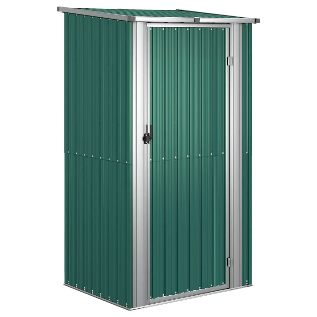 foto del prodotto casetta da giardino casetta per capanni casetta per ripostigli casetta per attrezzi da esterno robusta 118,5 x 97 x 209,5 cm acciaio zincato verde 02 0022344
