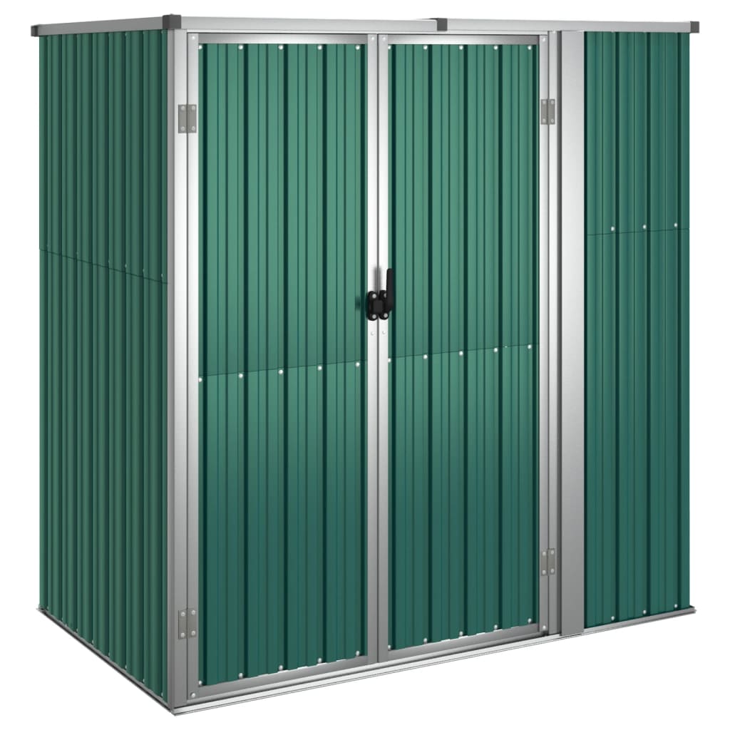 foto del prodotto casetta da giardino casetta per capanni casetta per ripostigli casetta per attrezzi da esterno robusta 161 x 89 x 161 cm acciaio zincato verde 02 0022429