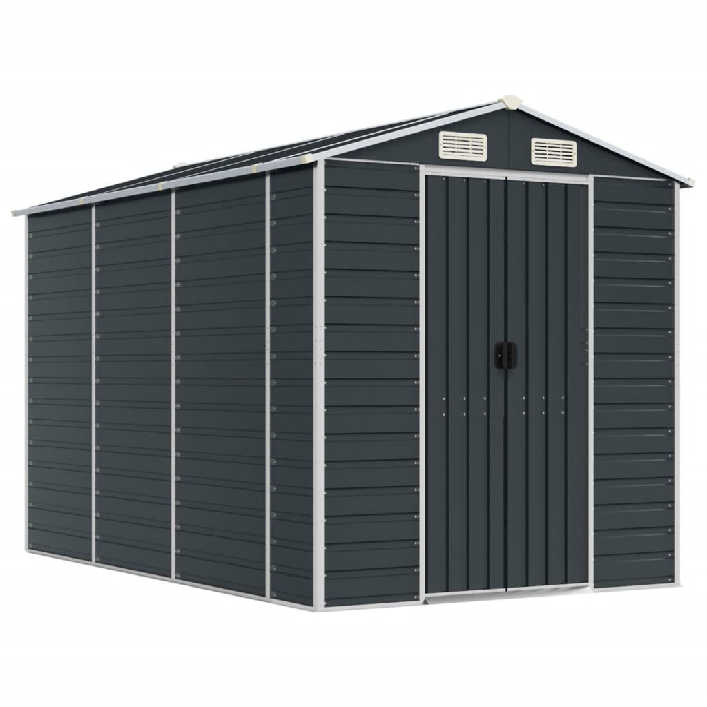 foto del prodotto casetta da giardino casetta per capanni casetta per ripostigli casetta per attrezzi da esterno robusta 191 x 300 x 198 cm acciaio zincato antracite 02 0022185