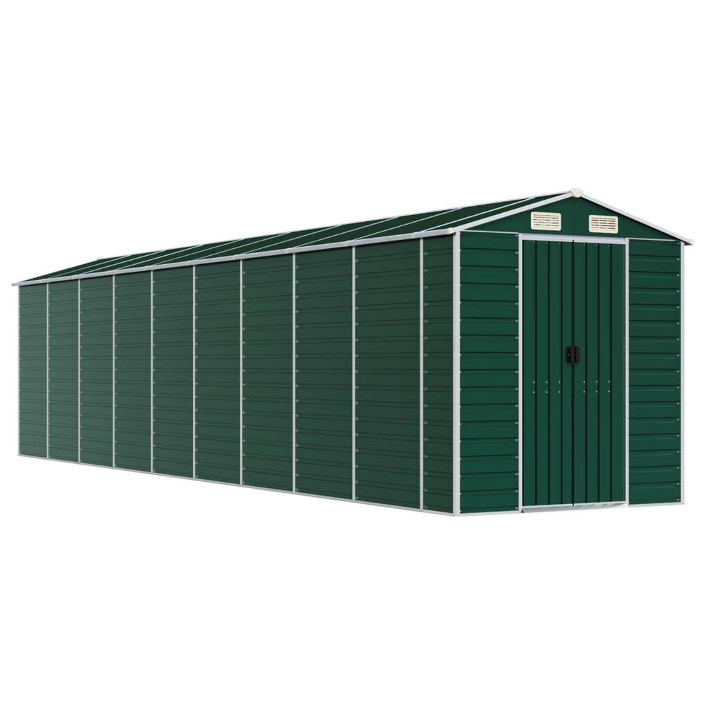 foto del prodotto casetta da giardino casetta per capanni casetta per ripostigli casetta per attrezzi da esterno robusta 191 x 810 x 198 cm acciaio zincato verde 02 0022355