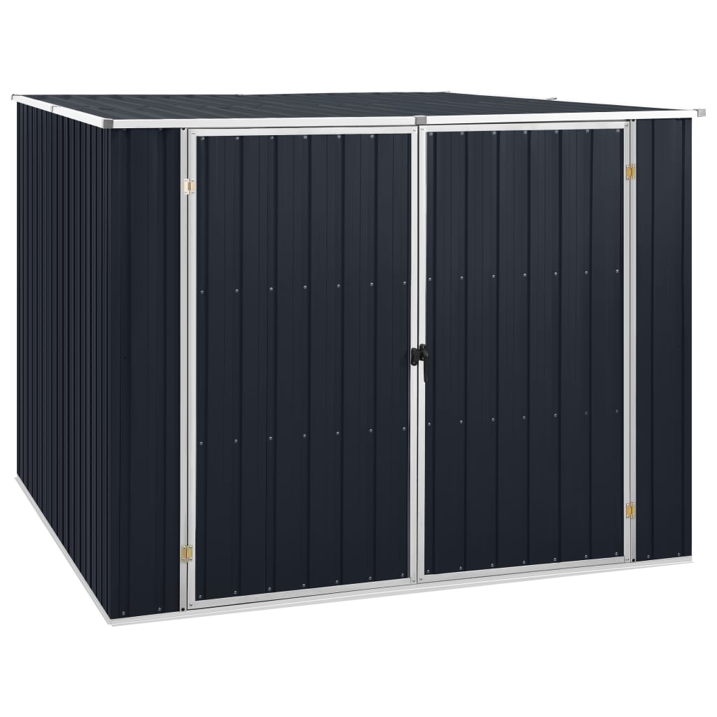 foto del prodotto casetta da giardino casetta per capanni casetta per ripostigli casetta per attrezzi da esterno robusta 195 x 198 x 159 cm acciaio zincato antracite 02 0022206