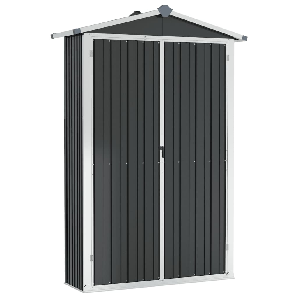 foto del prodotto casetta da giardino casetta per capanni casetta per ripostigli casetta per esterni casetta per attrezzi robusta 116 x 45 x 175 cm acciaio zincato antracite 02 0022179