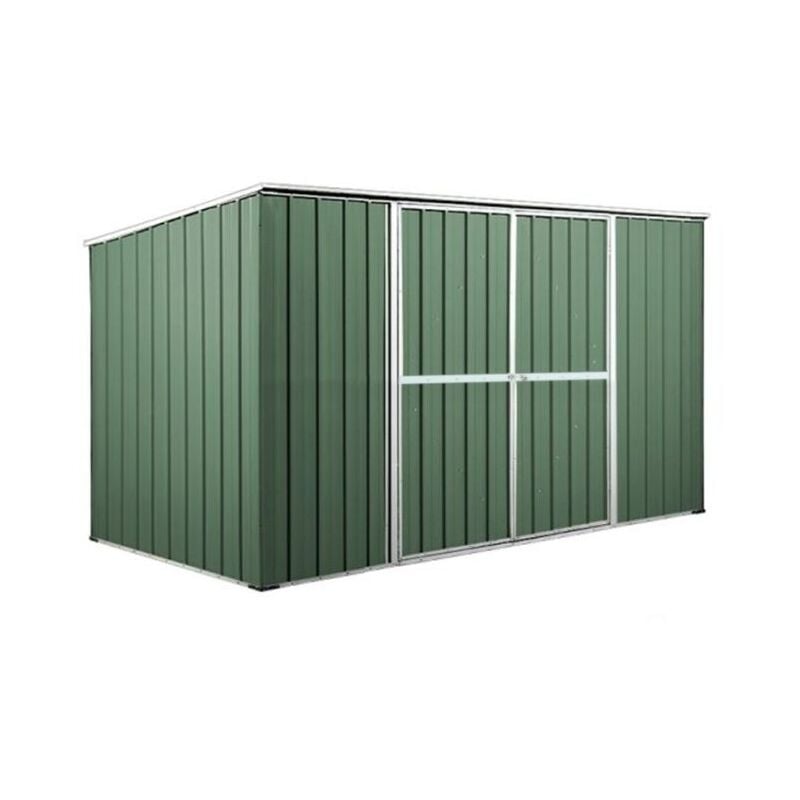 foto del prodotto casetta da giardino deposito in lamiera zincata 345x186cm x h1.92m 98kg 6.42mq colore verde