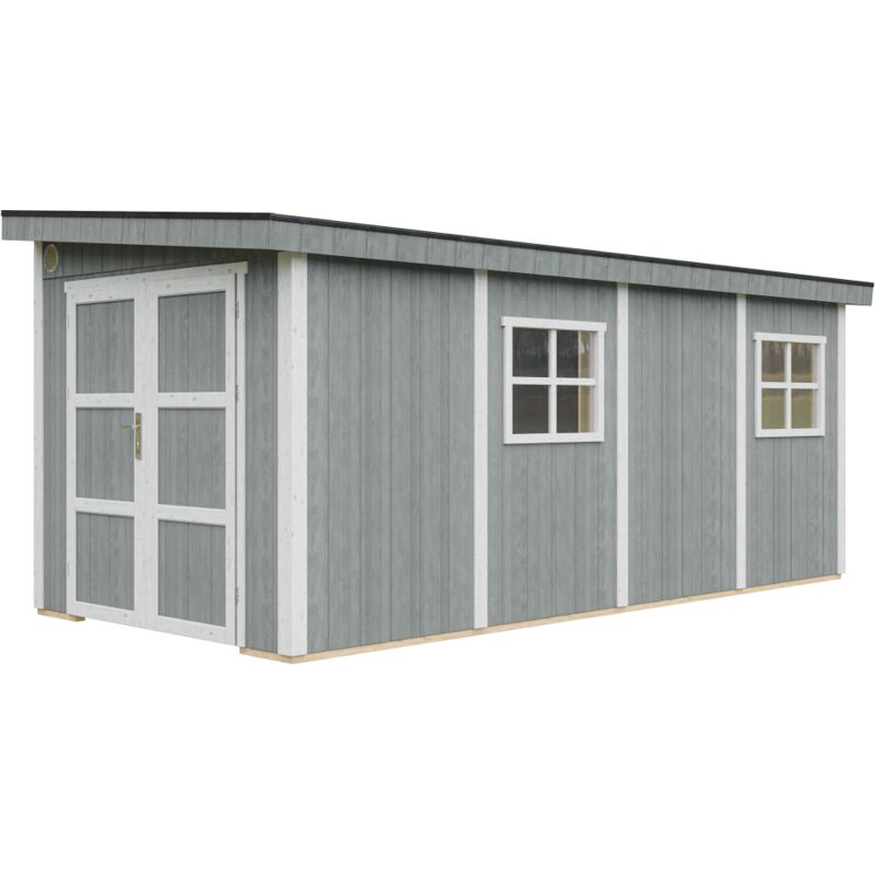 foto del prodotto casetta da giardino di qualit premium 11,47 m h231x248x530 cm costruzione in pannelli lp smartside senza pavimento e parete laterale timbela