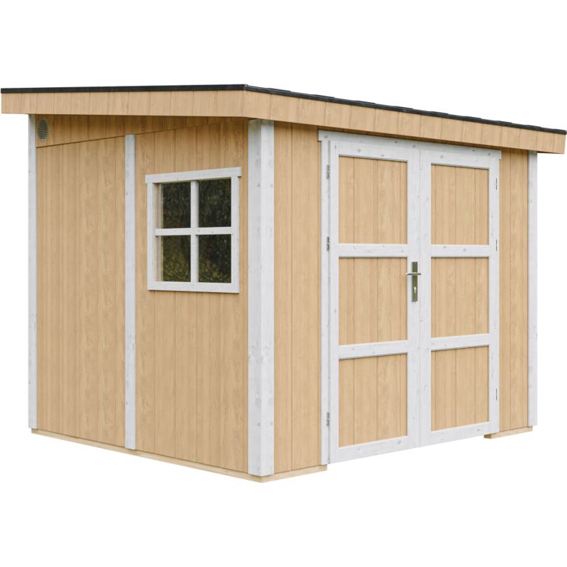 foto del prodotto casetta da giardino di qualit premium 5,9 m h231x248x294 cm costruzione in pannelli lp smartside senza pavimento e parete laterale timbela