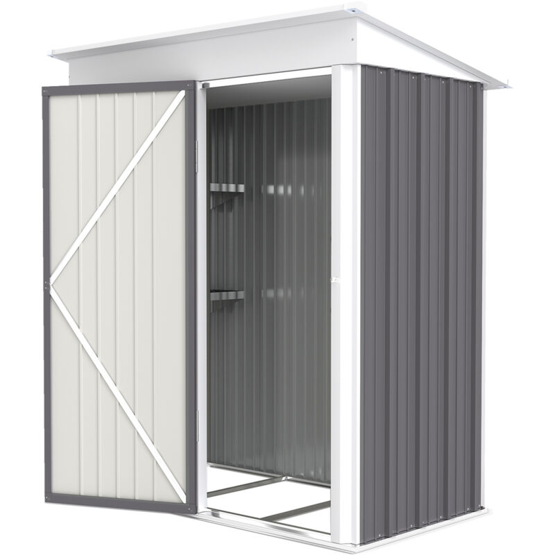 foto del prodotto casetta da giardino in acciaio per attrezzi 161x95x163 181cm grigio outsunny